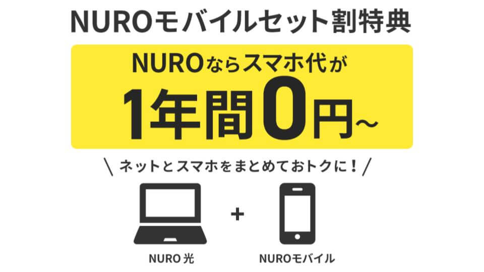 NURO光・NUROモバイルセット割引特典